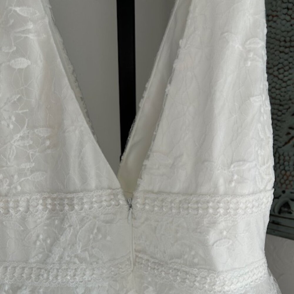 Sweetest Beloved White Mesh Sleeveless Maxi Dress NWT Style 2124916 Sz Med - Picture 6 of 10